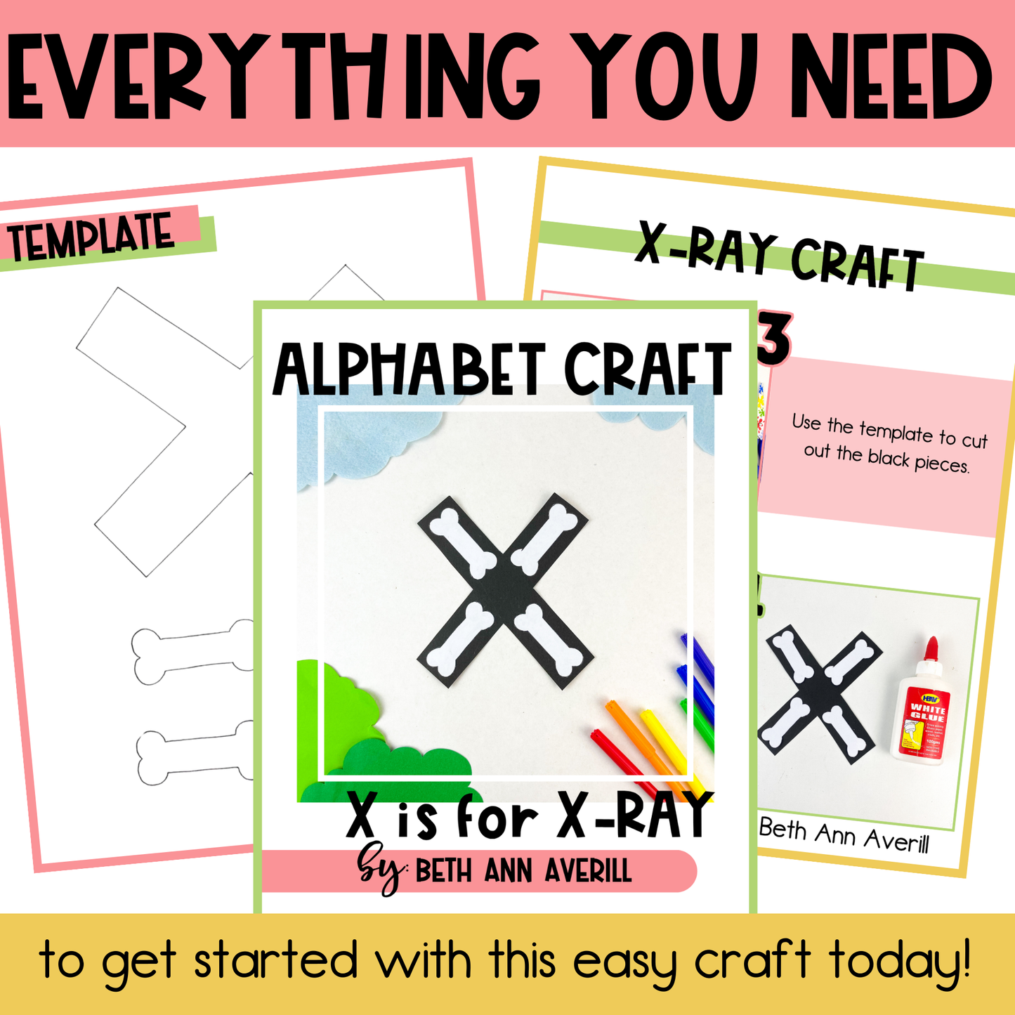 Letter x is for x ray craftivity letter of the week Alphabet Craft
