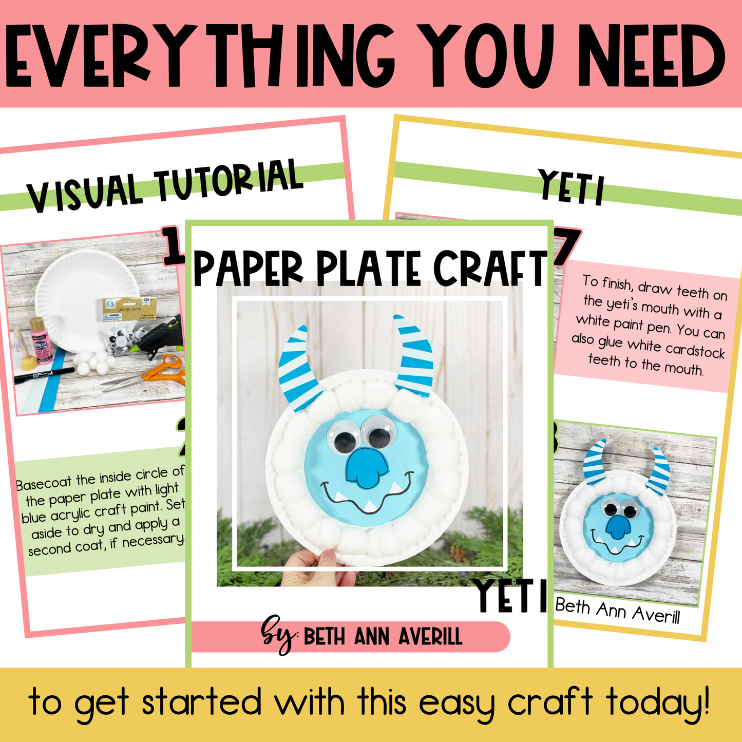 Yeti Paper Plate Craft