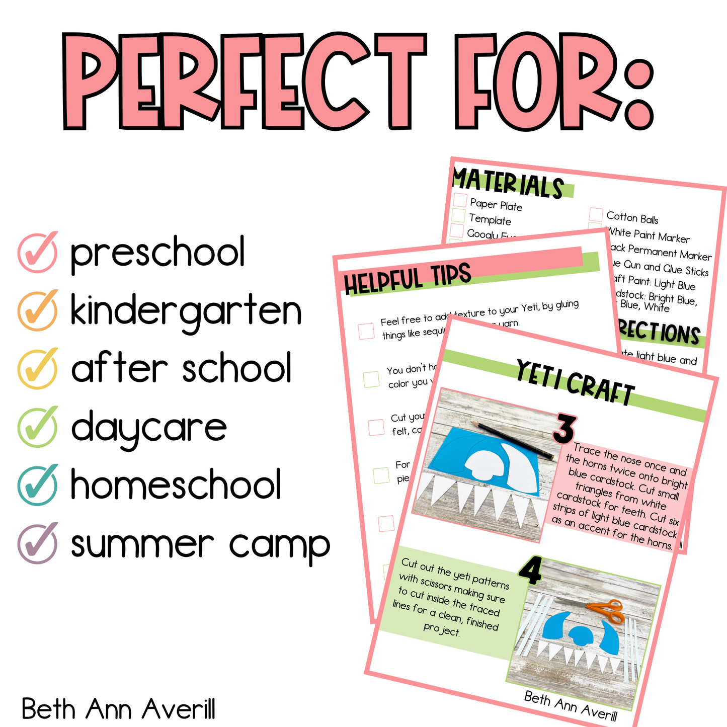 Yeti Paper Plate Craft