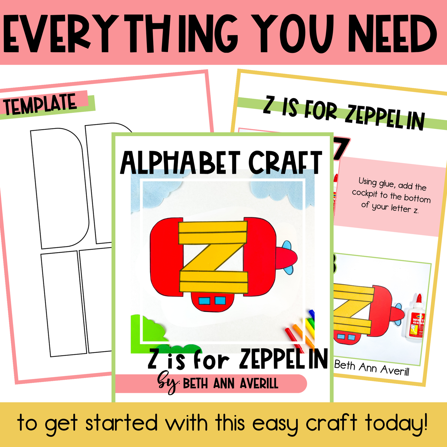 Letter z is for zeppelin craftivity letter of the week Alphabet Craft