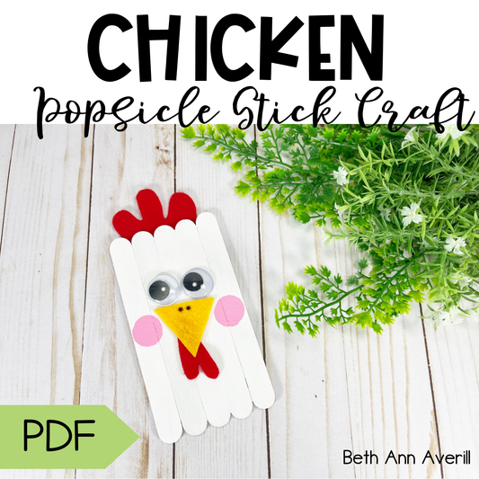 Chicken Popsicle Stick Craft