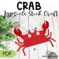 Crab Popsicle Stick Craft