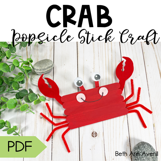 Crab Popsicle Stick Craft