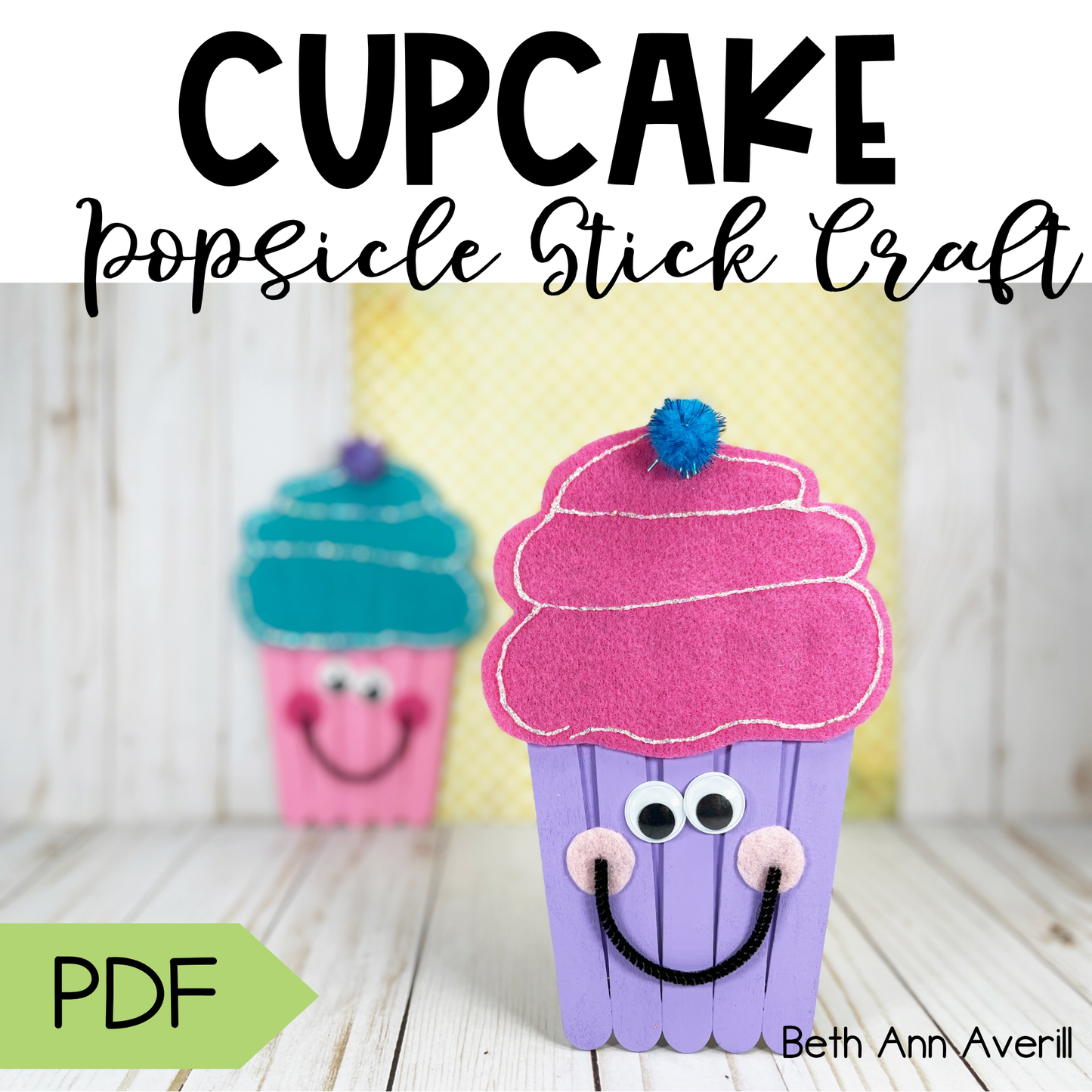Cupcake Popsicle Stick Craft