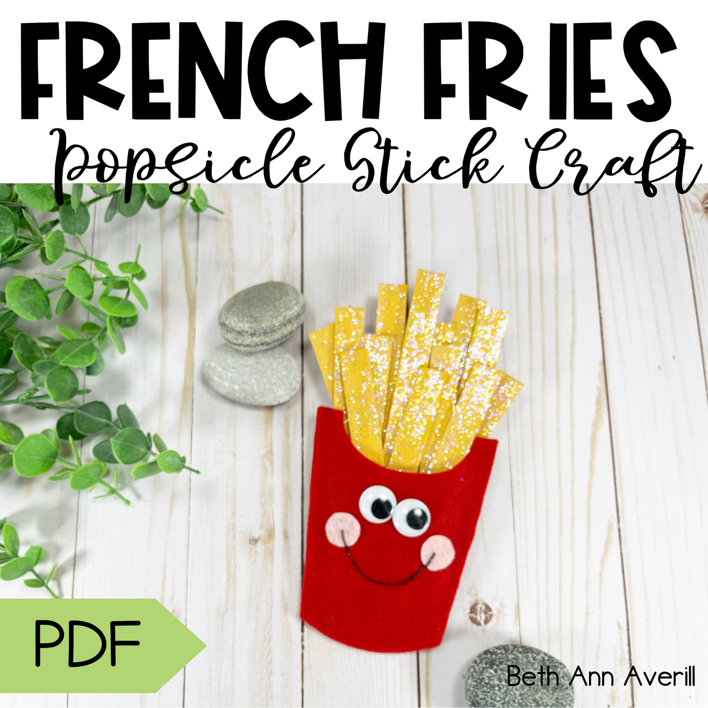 French Fries Popsicle Stick Craft
