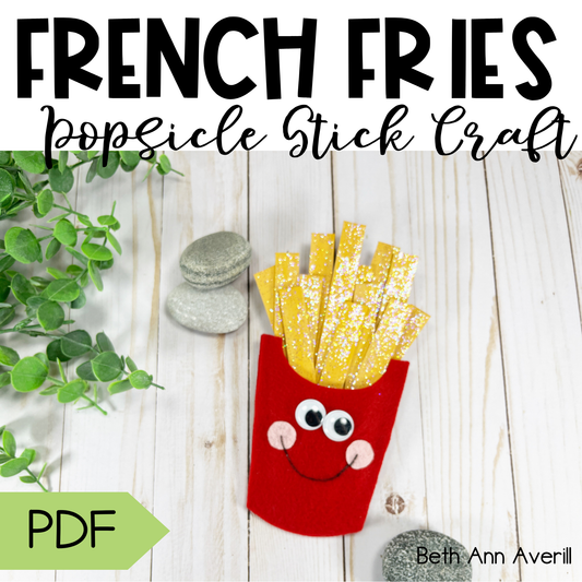 French Fries Popsicle Stick Craft