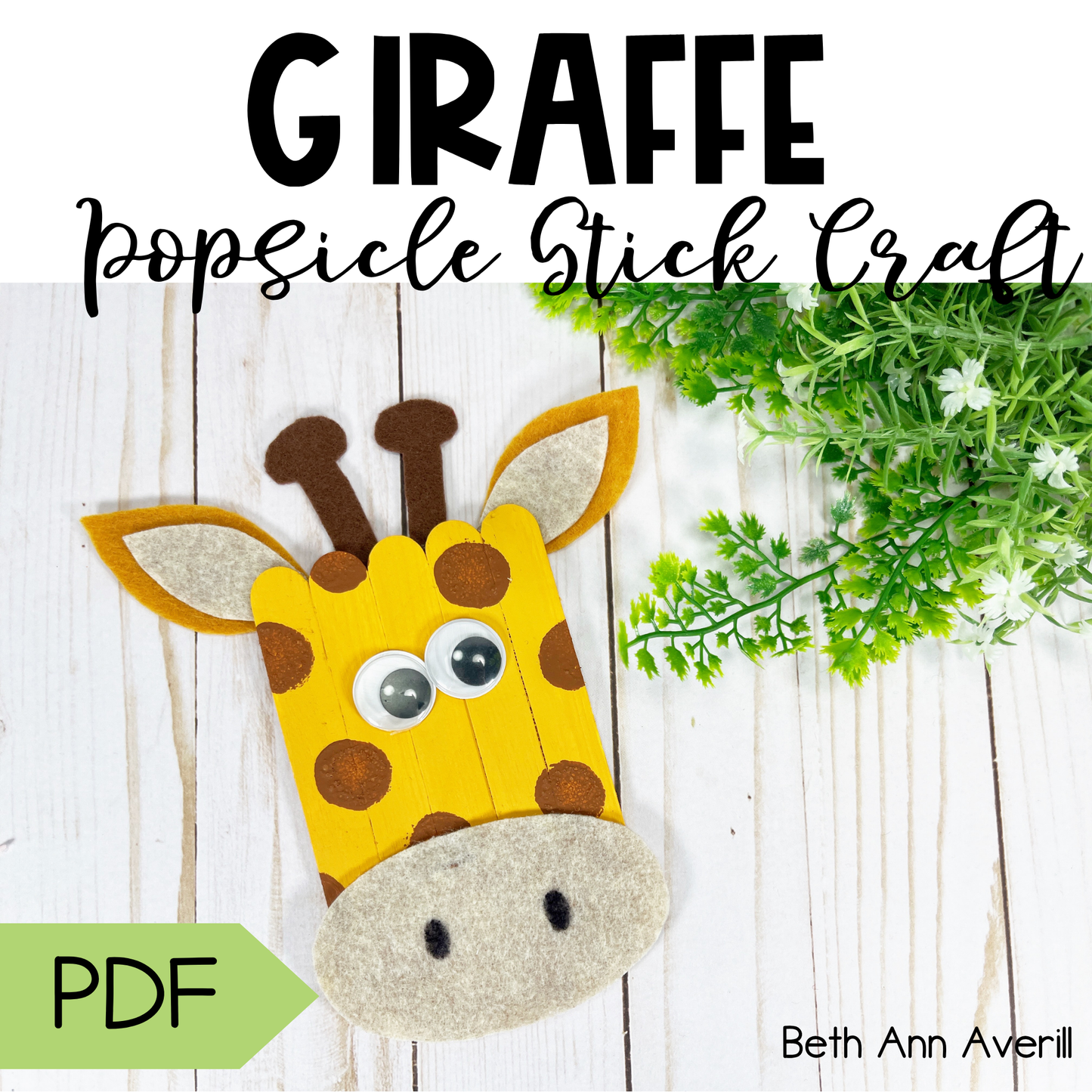 Giraffe Popsicle Stick Craft