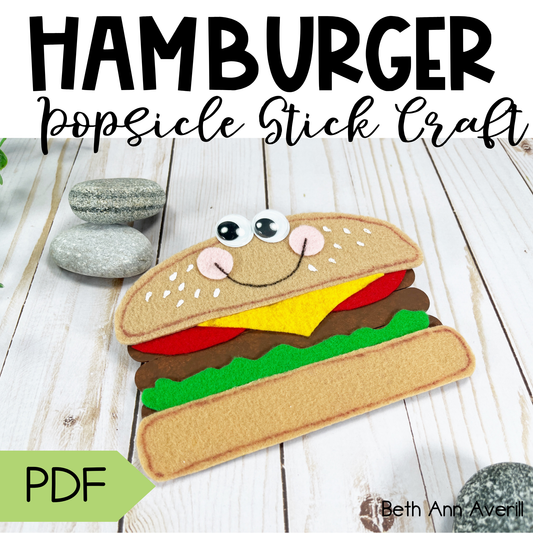 Hamburger burger Popsicle Stick Craft