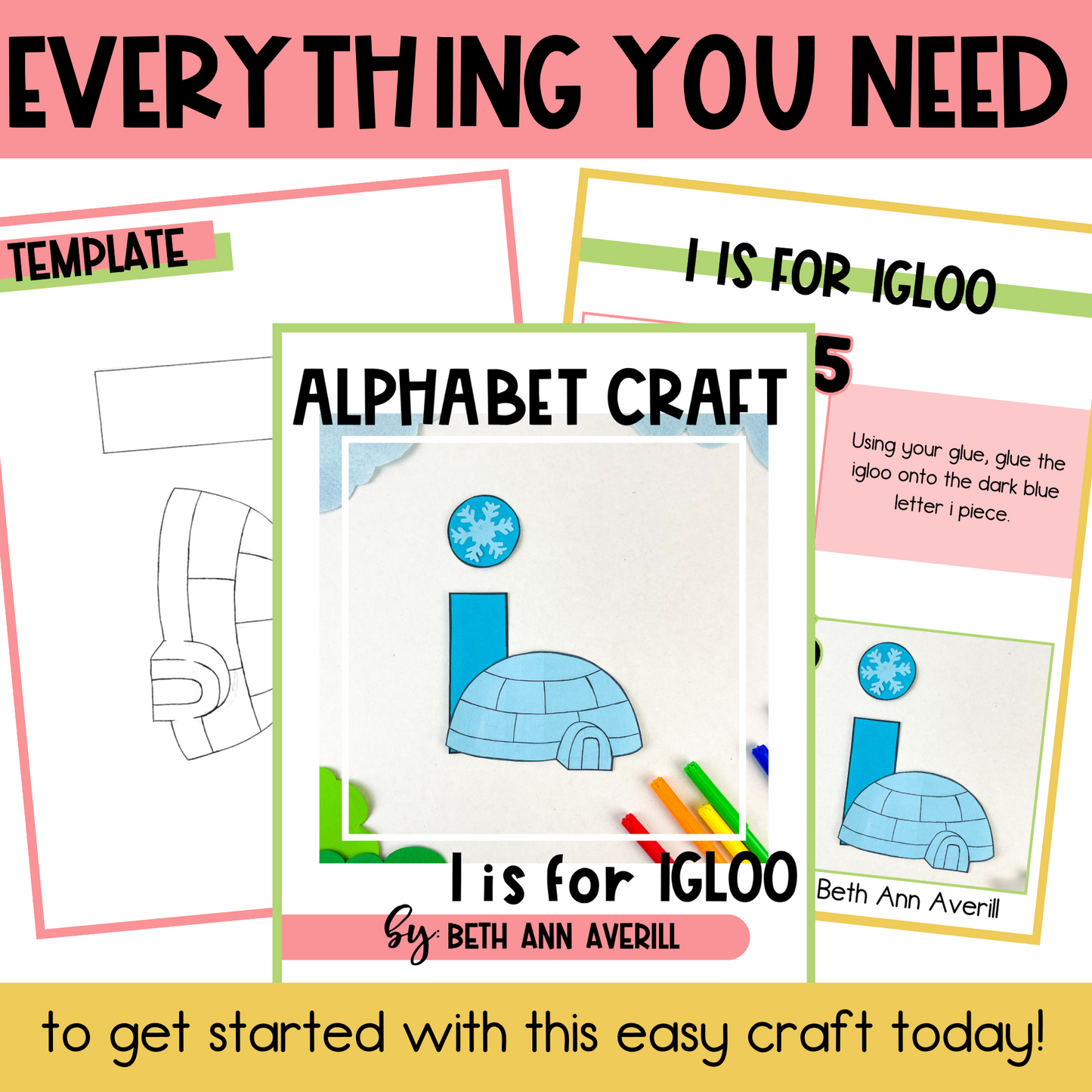 Letter i is for igloo craftivity letter of the week Alphabet Craft