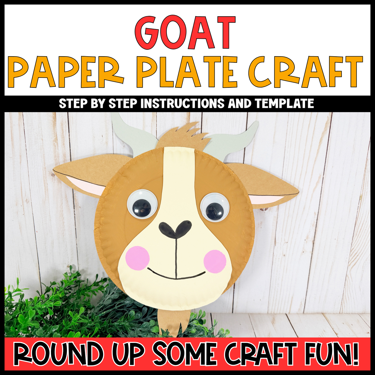 Goat Paper Plate Craft - On the Farm