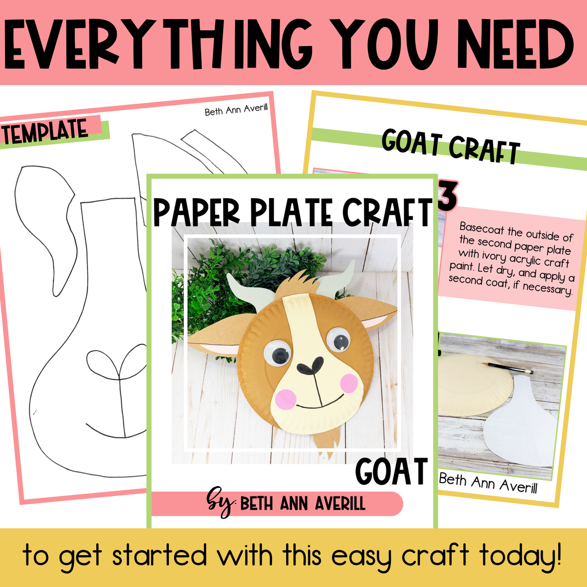 Goat Paper Plate Craft - On the Farm
