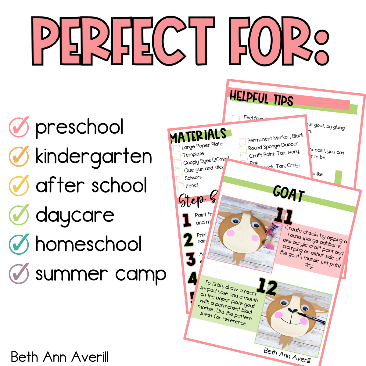 Goat Paper Plate Craft - On the Farm