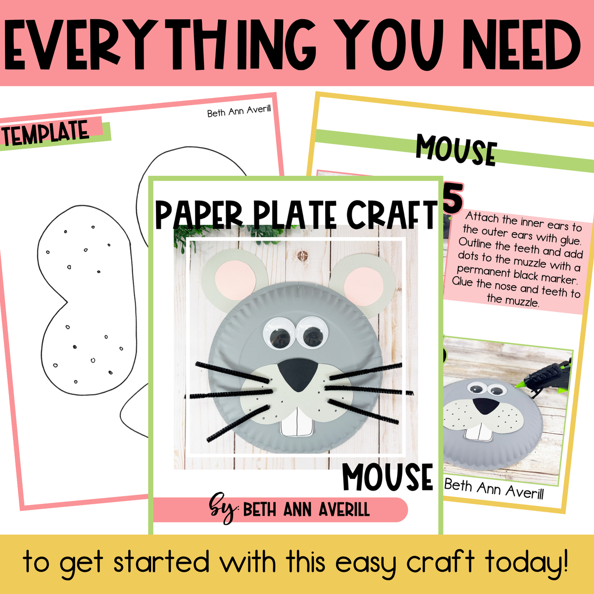Mouse Paper Plate Craft - On the Farm