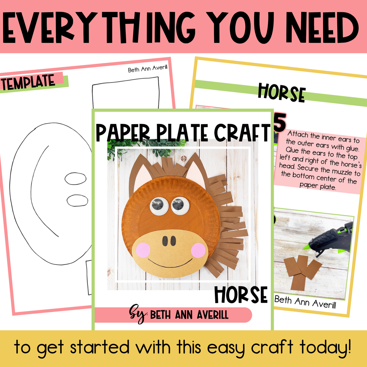 Horse Paper Plate Craft - On the Farm