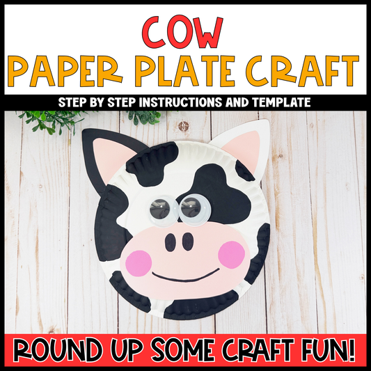 Cow Paper Plate Craft - On the Farm