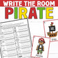 Pirate Write the Room Kindergarten Writing Center Activity Summer Write the Room