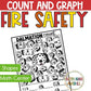 Fire Safety Count and Graph Activity Math Centers for Kindergarter
