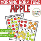 Fall Morning Work Activities for Apple Theme Preschool Tubs Fine Motor Skills