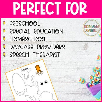 Under the Sea Craft Ocean Kindergarten Activity for Centers Cut and Paste Craft
