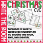 Christmas CVC Write the Room for Kindergarten Writing Center with Short Vowels