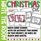 Christmas CVC Write the Room for Kindergarten Writing Center with Short Vowels