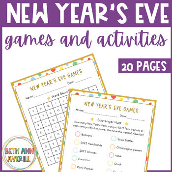 New Years Eve 2024 Games and Activities for Kids
