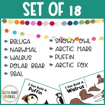 Arctic Animal Cut and Paste Activities Winter Crafts First Grade
