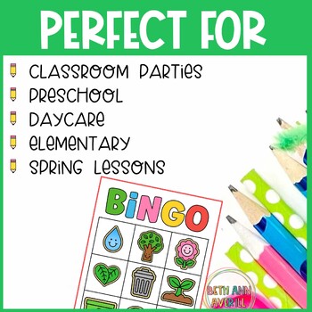 Earth Day Activities Bingo Cards for Preschoolers