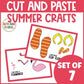 Summer Cut and Paste Crafts Activities Summer Kindergarten Activity for Centers