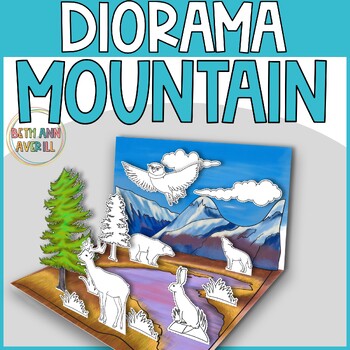 Mountain Habitat Diorama Printable Craft Biomes Activity Diorama Project
