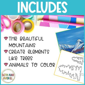 Mountain Habitat Diorama Printable Craft Biomes Activity Diorama Project