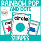 Rainbow Pop and Dot Shapes Posters Spotted Brights Classroom Decor