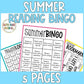 Summer Reading Bingo Game Summer Bingo Card Activities