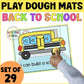 Back to School Play Dough Mats Activities for First Day of School Playdough
