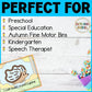Fall Play Dough Mats Fine Motor Activities for September