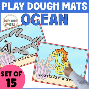 Ocean Animals Activities Play Dough Mats Fine Motor for Shark Week