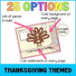 Thanksgiving Play Dough Mats for November Fine Motor Skills Centers
