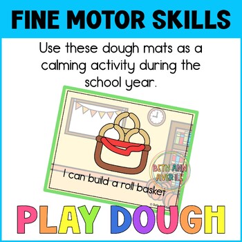 Thanksgiving Play Dough Mats for November Fine Motor Skills Centers