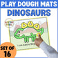 Dinosaur Play Dough Mat Activities Featuring I Can Statements