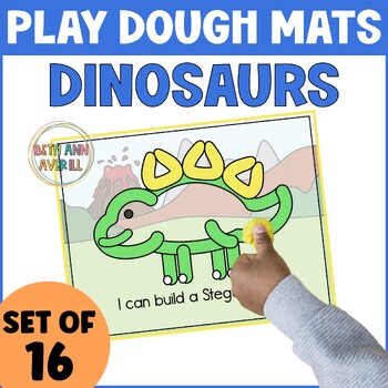 Dinosaur Play Dough Mat Activities Featuring I Can Statements