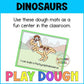 Dinosaur Play Dough Mat Activities Featuring I Can Statements