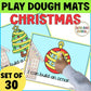 Christmas Themed Play Dough Mat Activities for Preschoolers and Literacy Centers