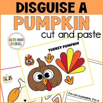 Disguise a Pumpkin Cut and Paste Craft Activity for Fall Bulletin Board Decor