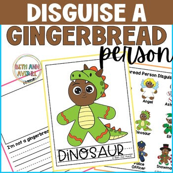 Disguise a Gingerbread Man Craft Activity for Christmas Bulletin Board Decor