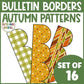Autumn Leaves Thanksgiving Patterns Bulletin Board Borders Classroom Decor