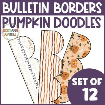 Autumn Pumpkins Doodles Bulletin Board Borders Classroom Decor