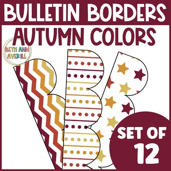 Autumn Thanksgiving Colors Bulletin Board Borders Classroom Decor