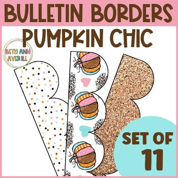 Chic Pumpkins Thanksgiving Bulletin Board Borders Classroom Decor