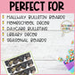 Printable Bulletin Board Borders for Christmas, Thanksgiving, and Winter