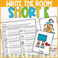 Short E Write the Room for Kindergarten Writing Center with CVC Fluency